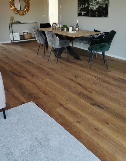 Parkett Esszimmer Wohnzimmer